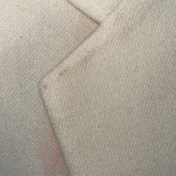 Vintage Cross Country White wool blazer flawed women size 14 - Picture 7 of 11